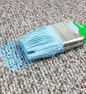 پاک کردن لکه رنگ از فرش