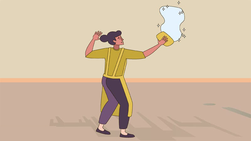 دیوار را تمیز کنید