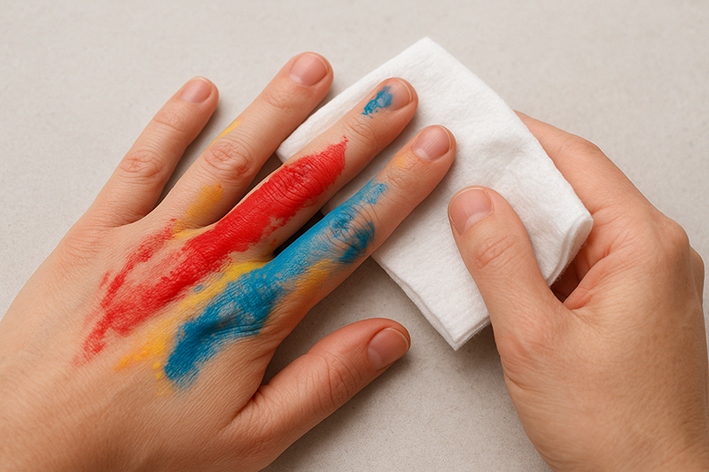 پاک کردن رنگ از پوست