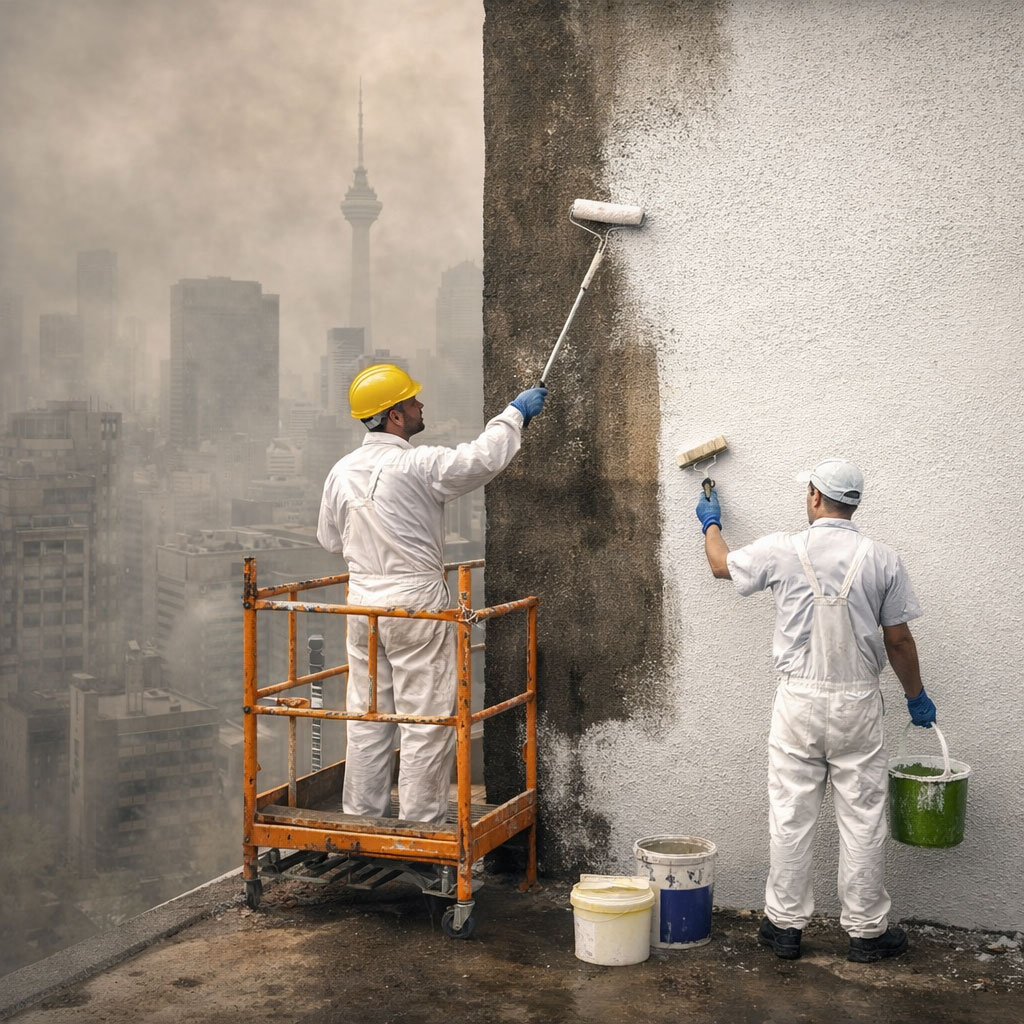 رنگ-هوای-آلوده رنگ نما برای آلودگی هوا