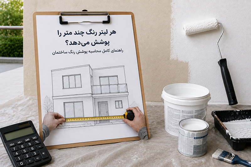 هر-لیتر هر لیتر رنگ چند متر را پوشش میدهد